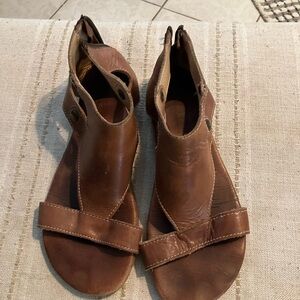 Bed Stu Brown Leather Strap Sandals